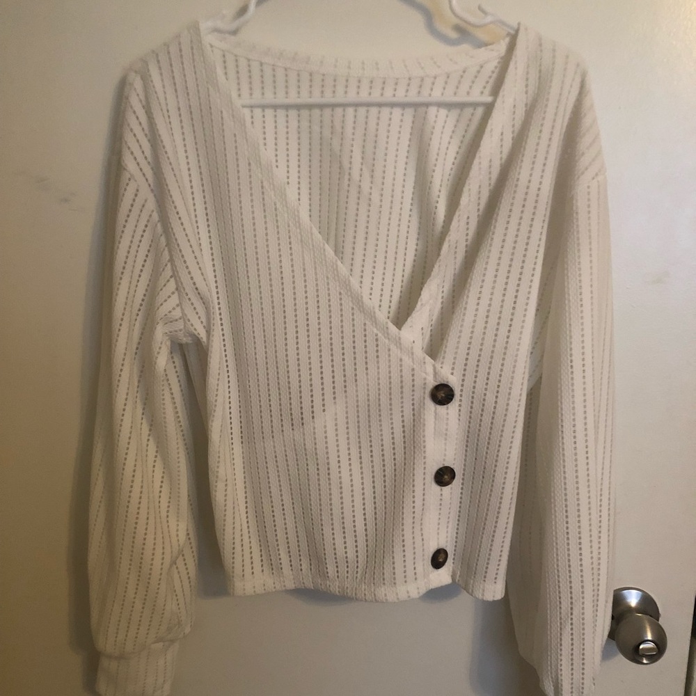 Knit Button Down Pull Over Sweater